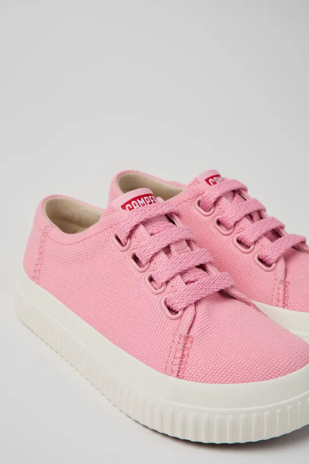Kids Peu Roda Pink Textile Sneaker Camper Sneakers