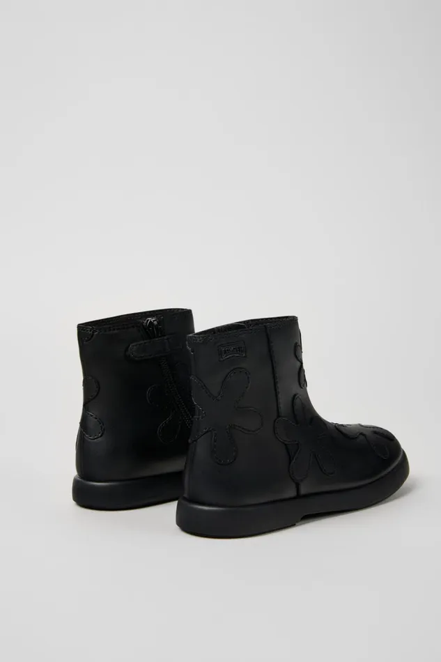 Kids Twins Black Leather Boots For Kids Camper Boots Kids Twins Black Leather Boots For Kids Camper Boots