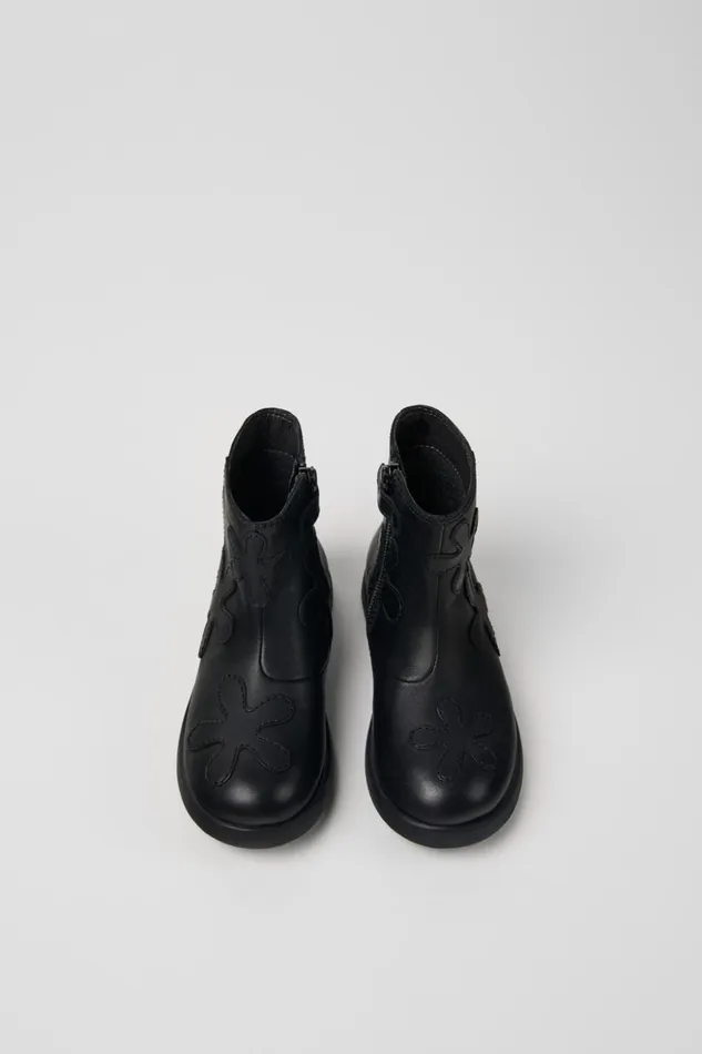 Kids Twins Black Leather Boots For Kids Camper Boots Kids Twins Black Leather Boots For Kids Camper Boots