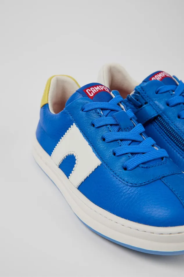 Kids Twins Blue Leather Sneaker Camper Sneakers