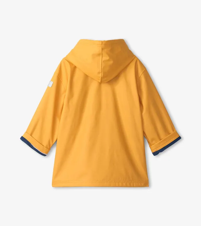 Kids Yellow ZipUp Rain Jacket Hatley
