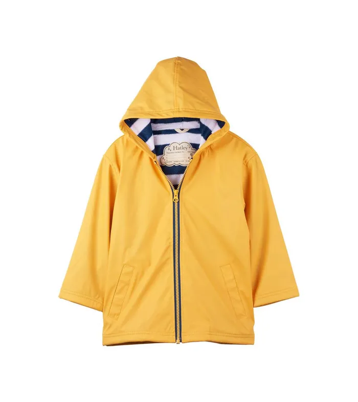 Kids Yellow ZipUp Rain Jacket Hatley