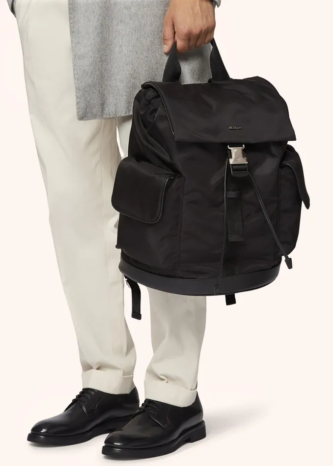 Kiton Bags And Wallets SAFFIANO LEATHER TRAVEL BACKPACK 8211 Men