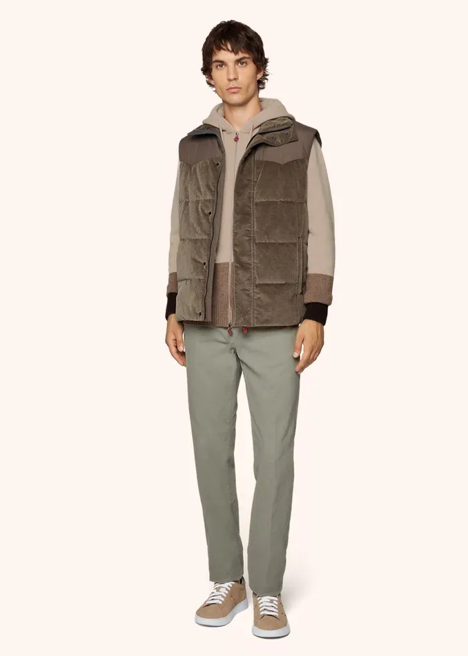 Kiton Outerwear VELVET SLEEVELESS DOWN JACKET 8211 Men Kiton Outerwear VELVET SLEEVELESS DOWN JACKET 8211 Men