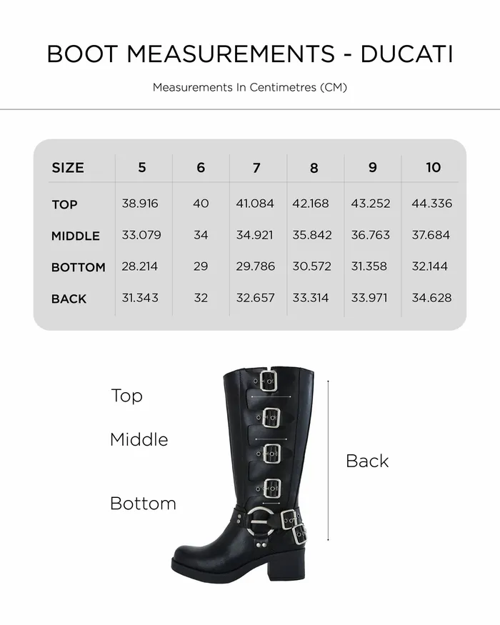 Knee High Boots DUCATI BLACK Slip On Boots NOVO Shoes Women