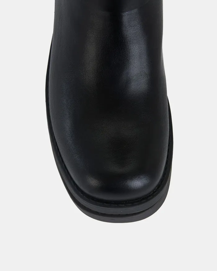 Knee High Boots DUCATI BLACK Slip On Boots NOVO Shoes Women