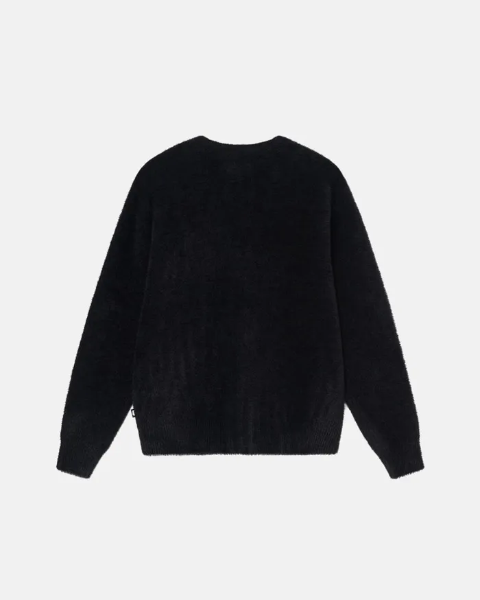 Knits MenWomen Stussy SHAGGY CARDIGAN Black