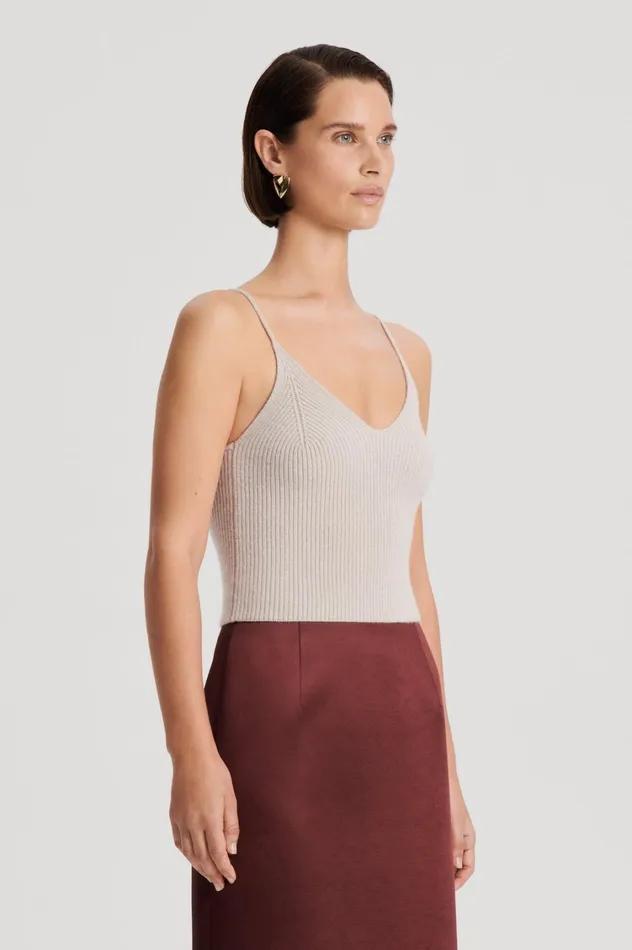 Knitwear Women Scanlan Theodore CASHMERE CAMISOLE Dove Knitwear Women Scanlan Theodore CASHMERE CAMISOLE Dove