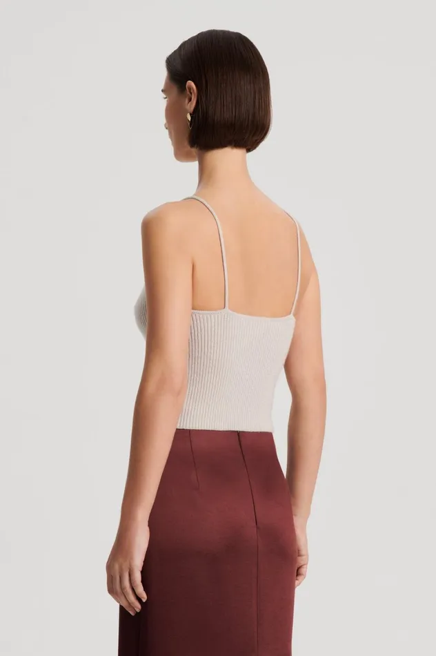 Knitwear Women Scanlan Theodore CASHMERE CAMISOLE Dove Knitwear Women Scanlan Theodore CASHMERE CAMISOLE Dove