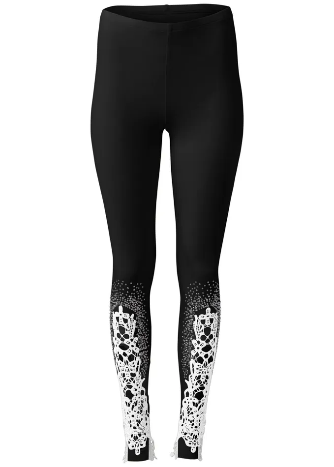 LACE DETAIL LEGGINGS Black Women VENUS Leggings