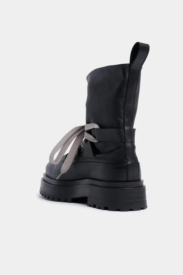 Lace Up Boots Women Stutterheim Lace Walker Leather Black