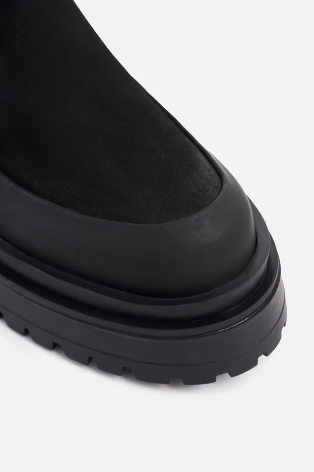 Lace Up Boots Women Stutterheim Road Walker Nubuck Black