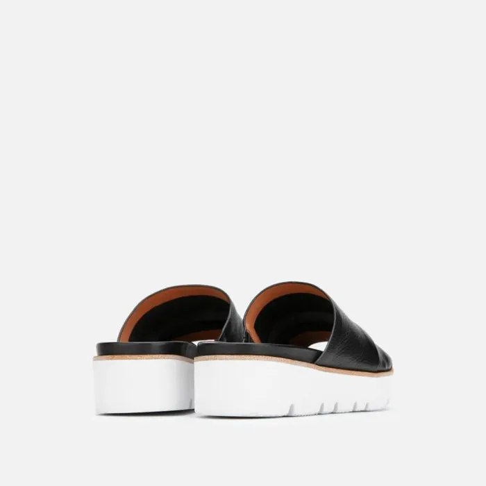 Lavern Leather Platform Slide Sandal Black Women Kenneth Cole Gentle Souls