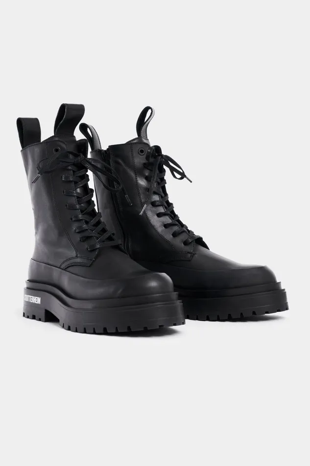 Leather Boots Women Stutterheim Peace Walker Leather Black