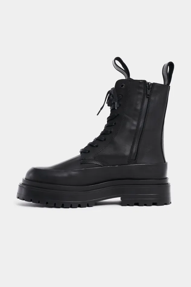 Leather Boots Women Stutterheim Peace Walker Leather Black