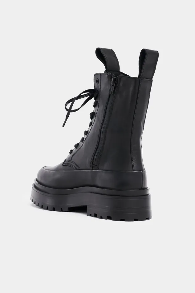 Leather Boots Women Stutterheim Peace Walker Leather Black