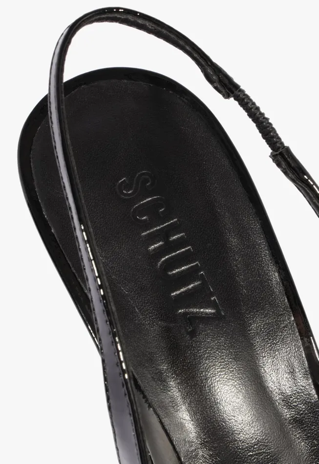 Lexi Sling Mid Pump Black Women Schutz Shoes