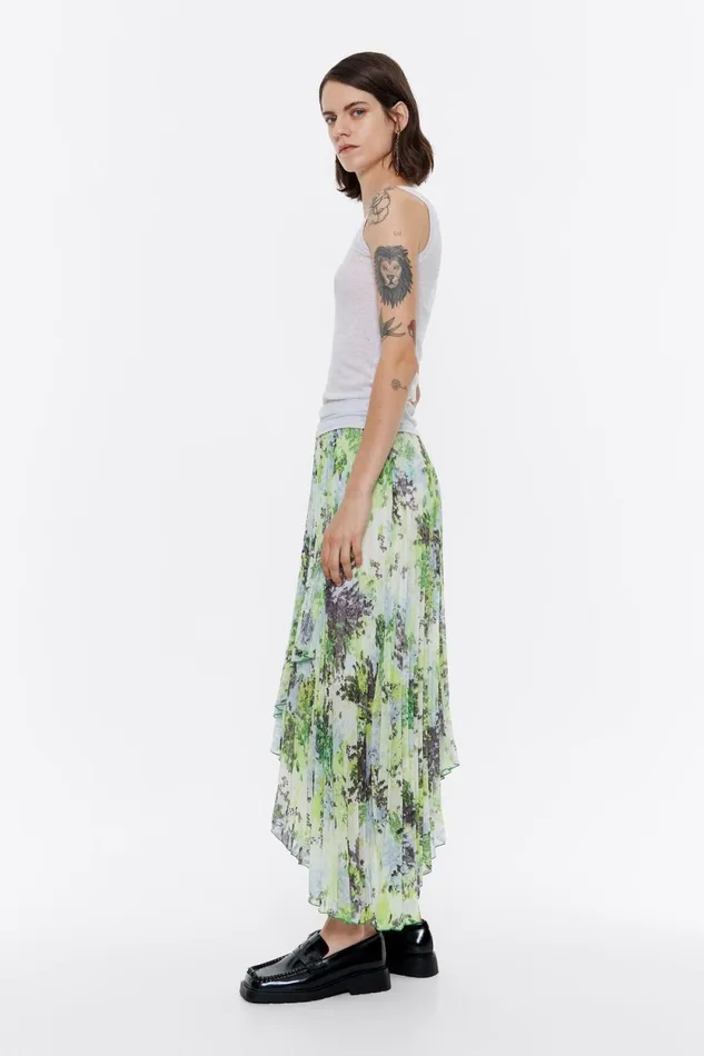 Light Gray Mimosa Pleated Skirt Mimosa Light Grey Women Bimba Y Lola Skirts Light Gray Mimosa Pleated Skirt Mimosa Light Grey Women Bimba Y Lola Skirts