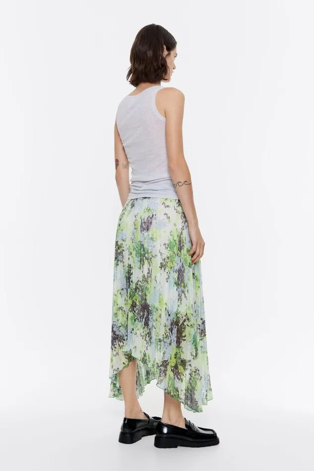 Light Gray Mimosa Pleated Skirt Mimosa Light Grey Women Bimba Y Lola Skirts Light Gray Mimosa Pleated Skirt Mimosa Light Grey Women Bimba Y Lola Skirts