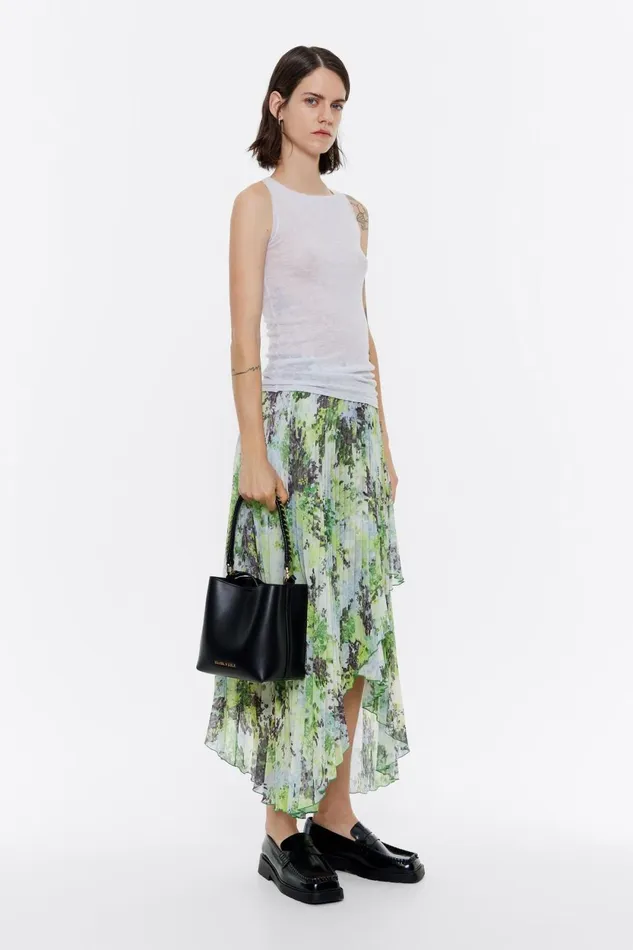 Light Gray Mimosa Pleated Skirt Mimosa Light Grey Women Bimba Y Lola Skirts Light Gray Mimosa Pleated Skirt Mimosa Light Grey Women Bimba Y Lola Skirts