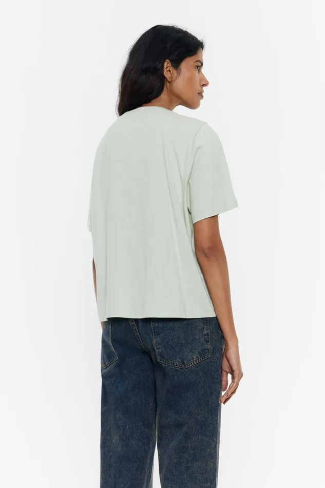 Light Green Embroidered Logo Tshirt Light Green Women Bimba Y Lola TShirts