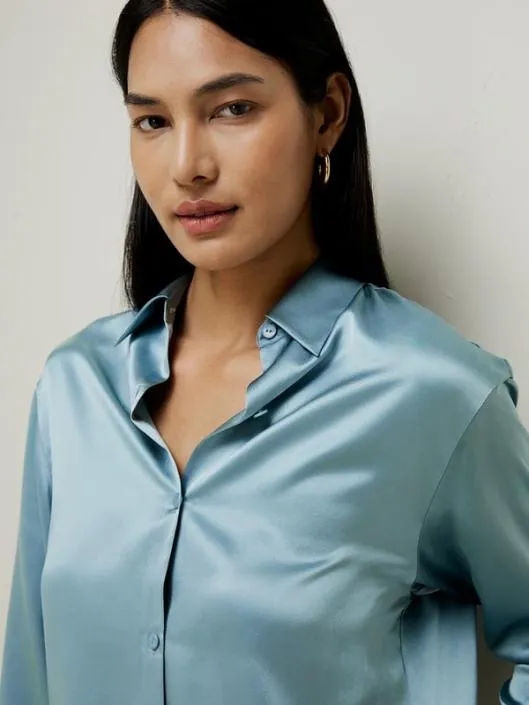 LILYSILK X NATASHA Silk Blouse With Drawstring Women Blouses Lilysilk Shirts