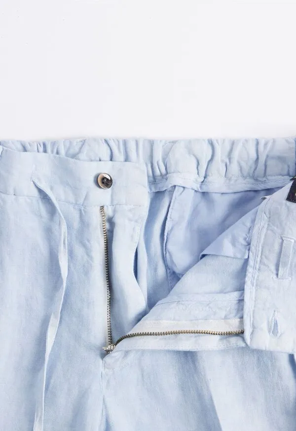 Linen Drawstring Trouser Light Blue Pants Paulstuart Mens Linen Drawstring Trouser Light Blue Pants Paulstuart Mens