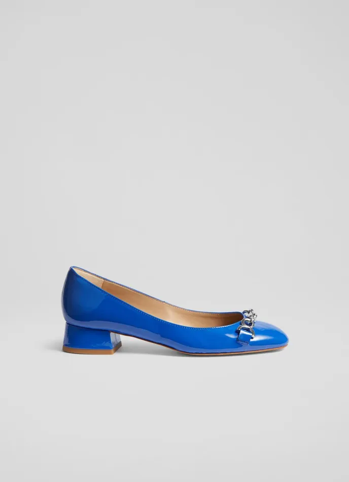 LK Bennett Blakely Green Patent Snaffle Pumps Women Flats