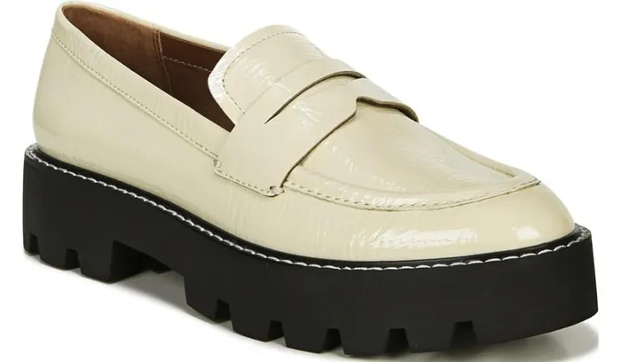 Loafers Women Franco Sarto Franco Balin Platform Loafer Putty Patent