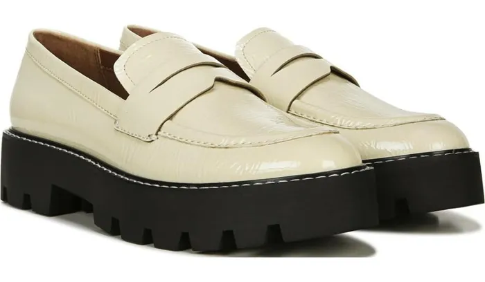 Loafers Women Franco Sarto Franco Balin Platform Loafer Putty Patent