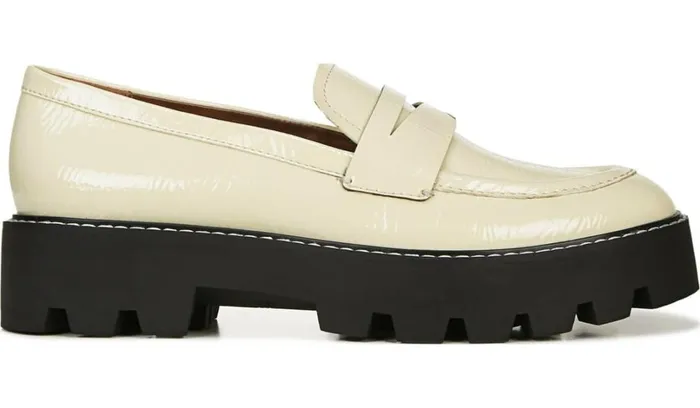 Loafers Women Franco Sarto Franco Balin Platform Loafer Putty Patent