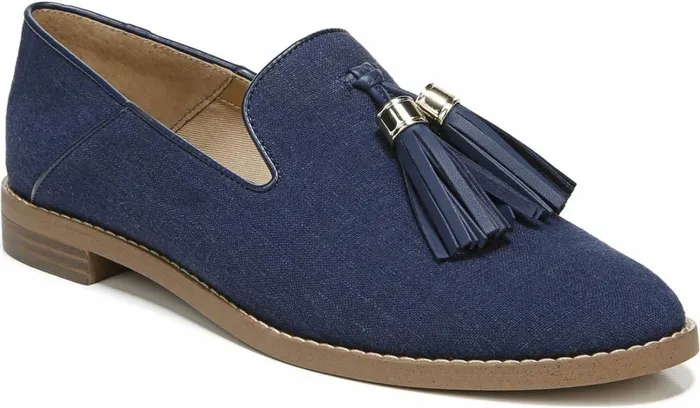 Loafers Women Franco Sarto Franco Hadden 2 Loafer Navy Linen