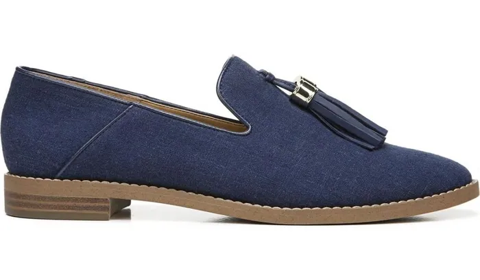 Loafers Women Franco Sarto Franco Hadden 2 Loafer Navy Linen