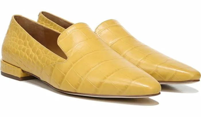 Loafers Women Franco Sarto Sarto Parma Flat Mustard Leather