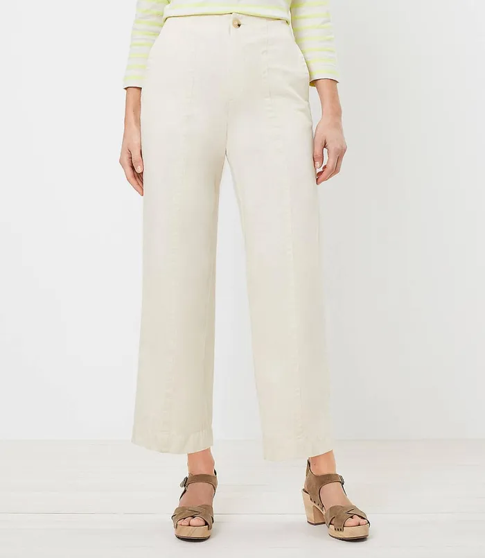 LOFT Curvy Slim Wide Leg Pants Forever Navy Women Pants