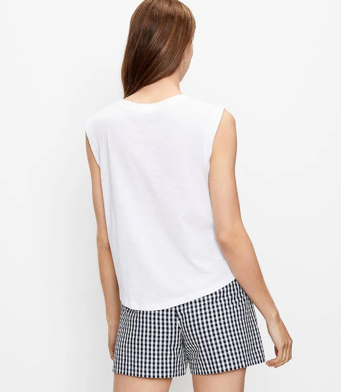 LOFT Knotted Muscle Tee White Women Tees