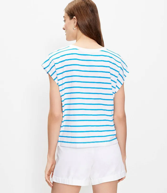 LOFT Petite New Crew Tee Black Women Petite Tops
