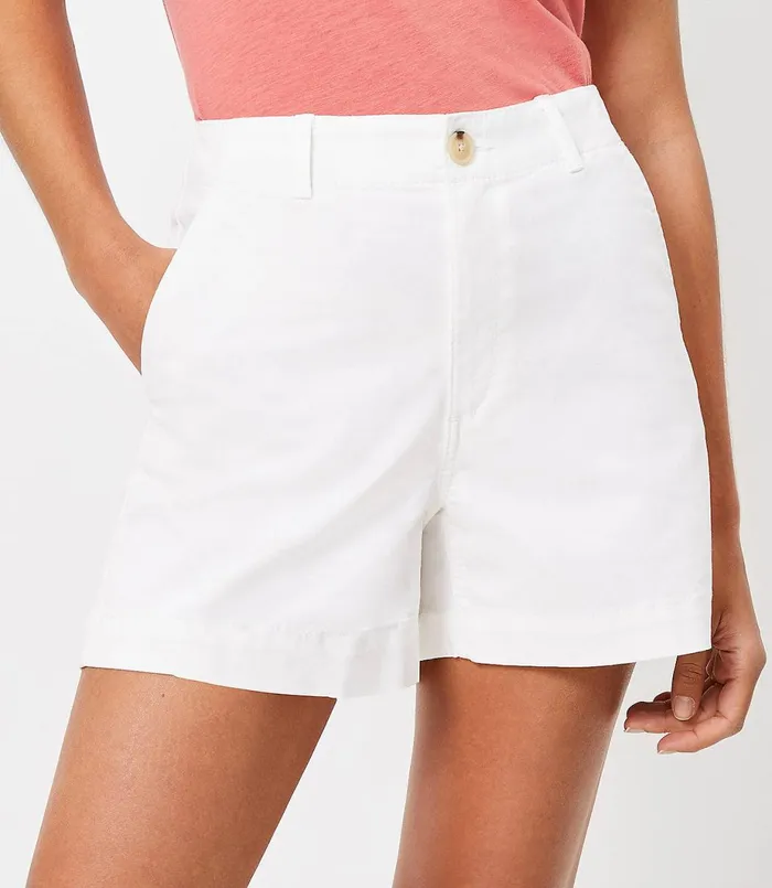 LOFT Petite Washed Twill Shorts Black Women Petite Shorts
