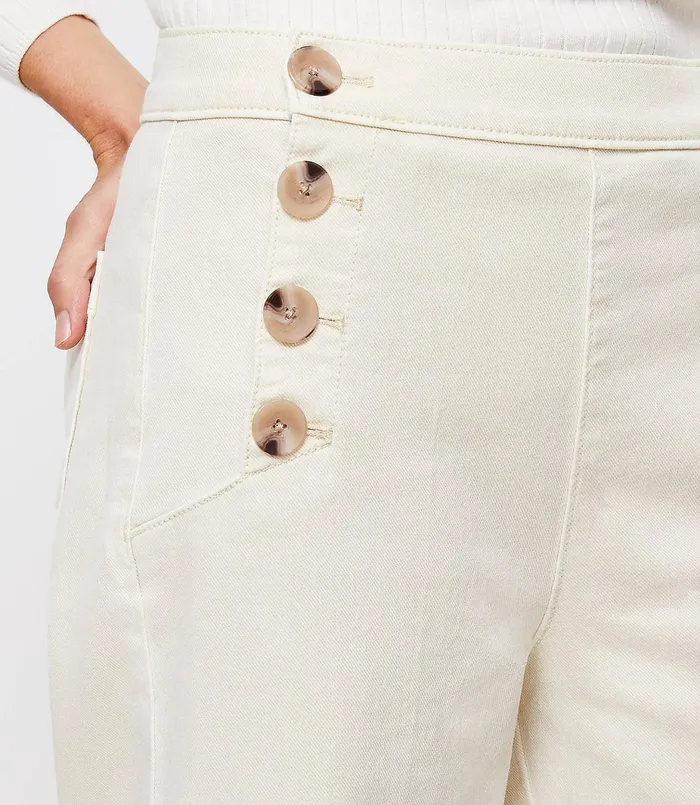 LOFT Petite Wide Leg Sailor Jeans In Wishbone Wash Wishbone Wash Women Petite Jeans