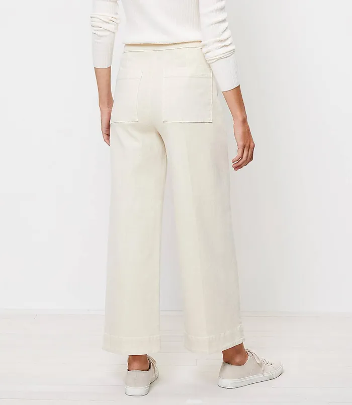 LOFT Petite Wide Leg Sailor Jeans In Wishbone Wash Wishbone Wash Women Petite Jeans
