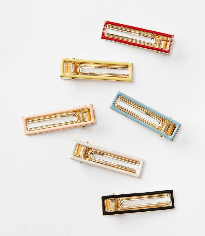 LOFT Rectangle Hair Clip Set Multi Women Hair Accessories