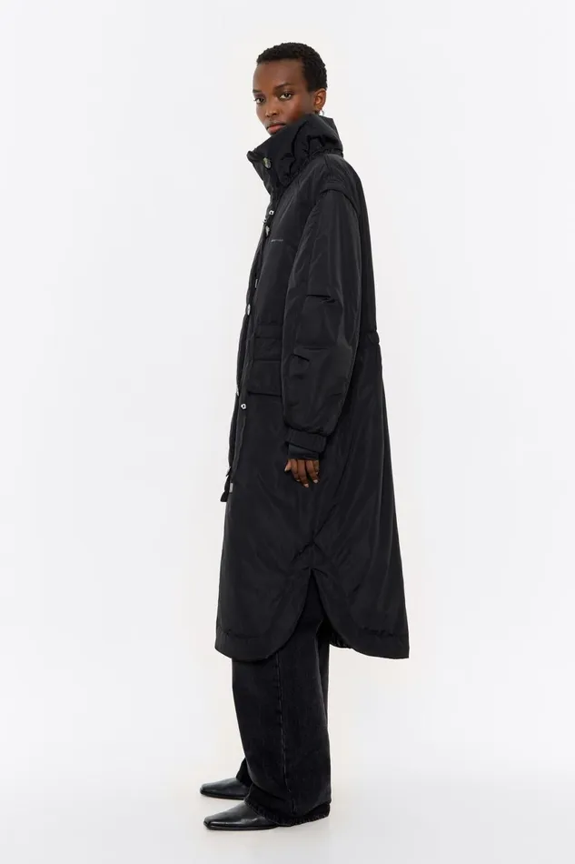 Long Black Padded Coat Black Women Bimba Y Lola Puffer Jackets Long Black Padded Coat Black Women Bimba Y Lola Puffer Jackets