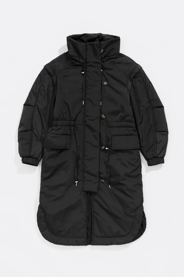 Long Black Padded Coat Black Women Bimba Y Lola Puffer Jackets Long Black Padded Coat Black Women Bimba Y Lola Puffer Jackets
