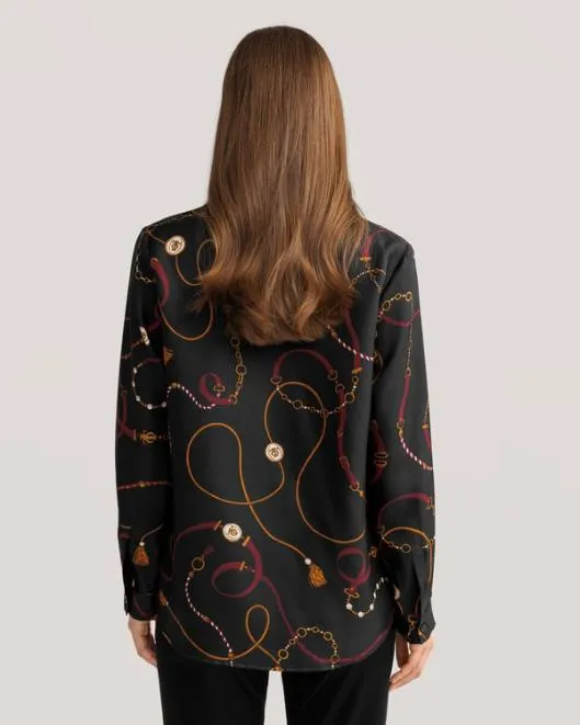 Louisville Print Silk Shirt Women Blouses Lilysilk Shirts