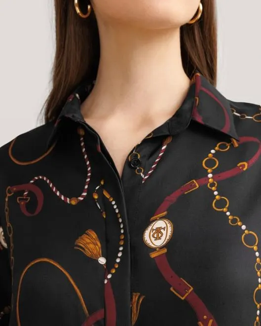 Louisville Print Silk Shirt Women Blouses Lilysilk Shirts