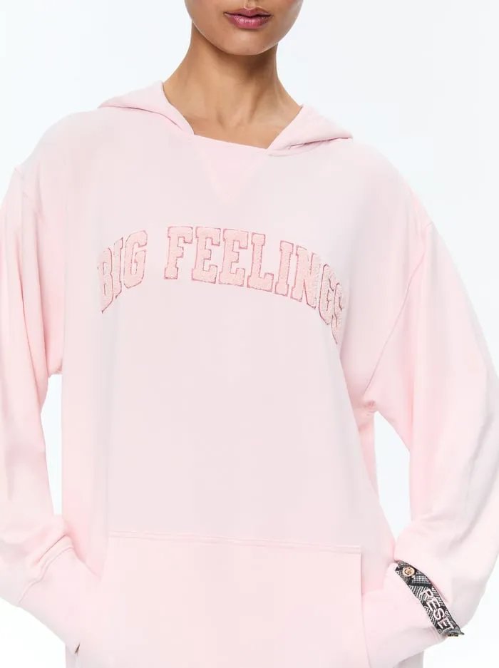 Loungewear Women Alice Olivia Athena Oversized Hoodie Rosy Pink