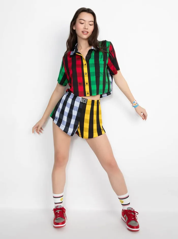 Loungewear Women Alice Olivia Big Feelings Madden Short Sleeve Pj Set Multi