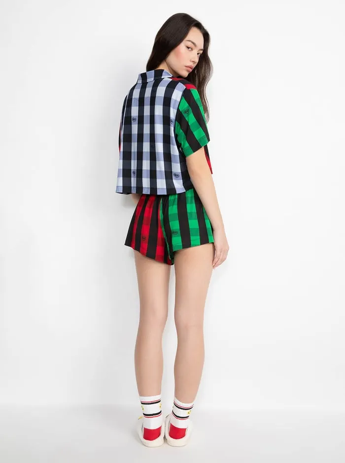 Loungewear Women Alice Olivia Big Feelings Madden Short Sleeve Pj Set Multi