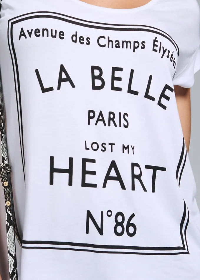 LOVE PRINT TOP White Women VENUS Casual Tops