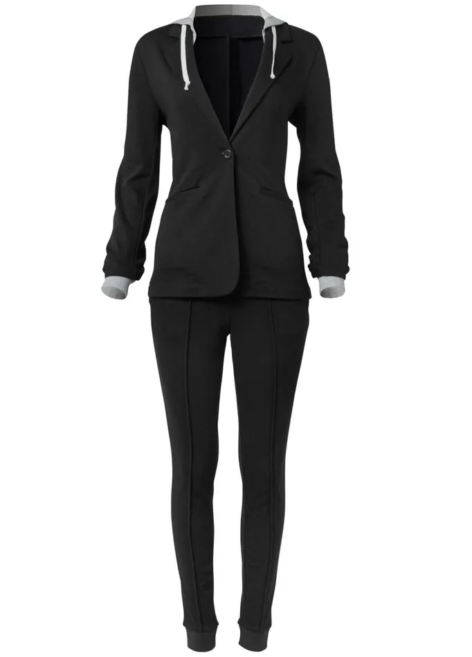 LUXE LOUNGE PANT SET Black and Heather Grey Women VENUS Bottoms